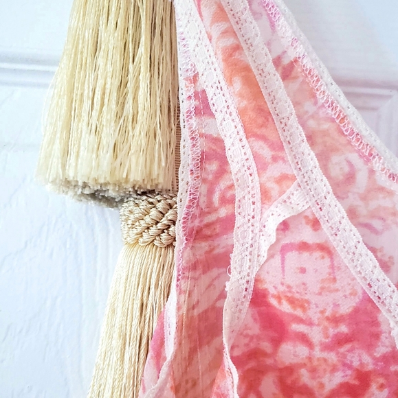 Free People red floral handkerchief slip - Picture 3 of 6